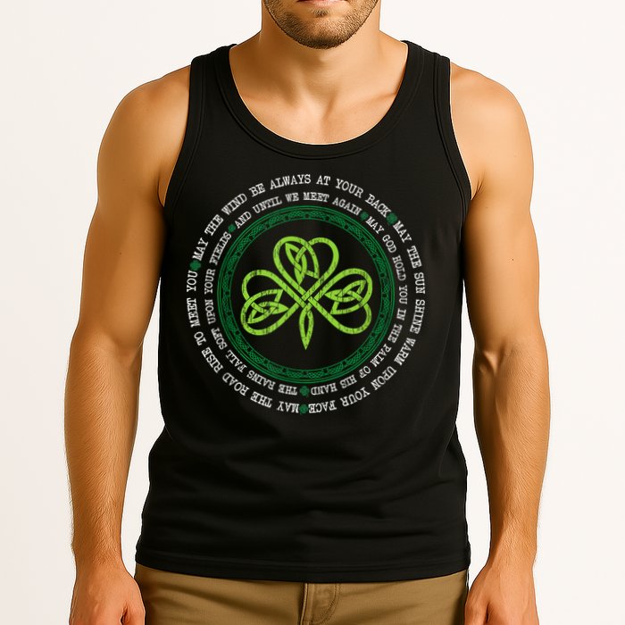 Irish Blessing Celtic Knot Patrick’s Day Shamrock Clover Tank Top