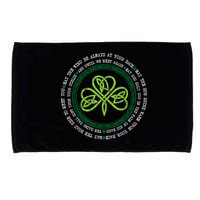 Irish Blessing Celtic Knot Patrick’s Day Shamrock Clover Microfiber Hand Towel
