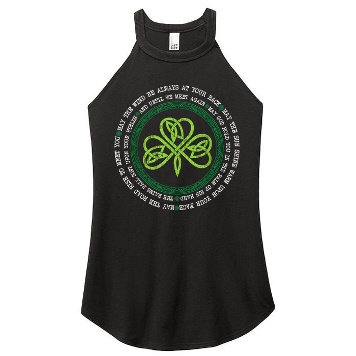 Irish Blessing Celtic Knot Patrick’s Day Shamrock Clover Women's Perfect Tri Rocker Tank