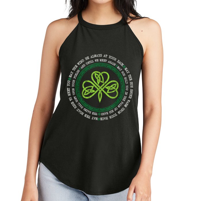 Irish Blessing Celtic Knot Patrick’s Day Shamrock Clover Women's Perfect Tri Rocker Tank