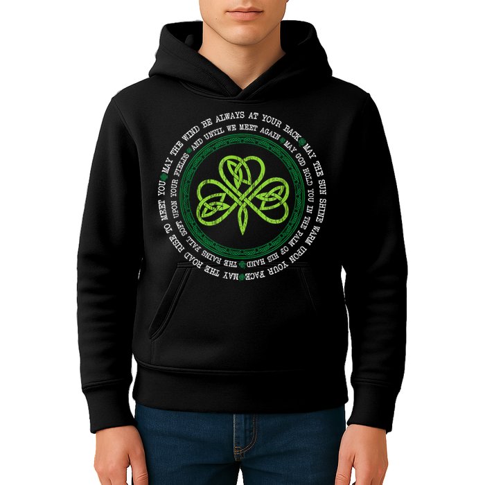 Irish Blessing Celtic Knot Patrick’s Day Shamrock Clover Kids Hoodie