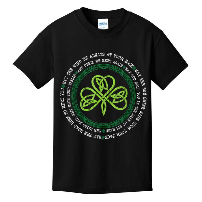 Irish Blessing Celtic Knot Patrick’s Day Shamrock Clover Kids T-Shirt
