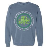 Irish Blessing Celtic Knot Patrick’s Day Shamrock Clover Garment-Dyed Sweatshirt