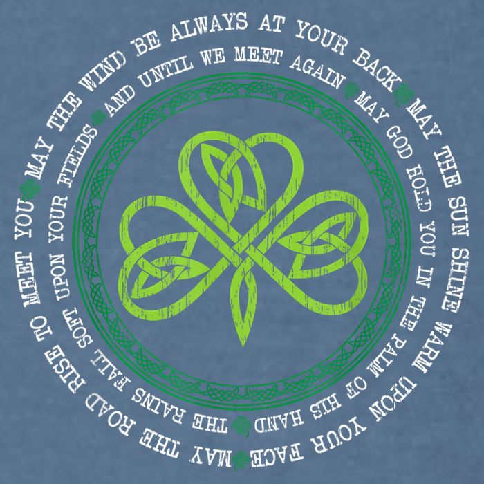 Irish Blessing Celtic Knot Patrick’s Day Shamrock Clover Garment-Dyed Sweatshirt