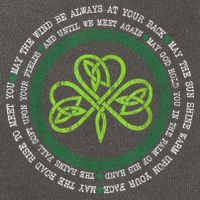 Irish Blessing Celtic Knot Patrick’s Day Shamrock Clover Cotton Canvas Backpack
