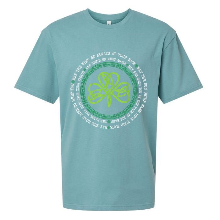 Irish Blessing Celtic Knot Patrick’s Day Shamrock Clover Sueded Cloud Jersey T-Shirt