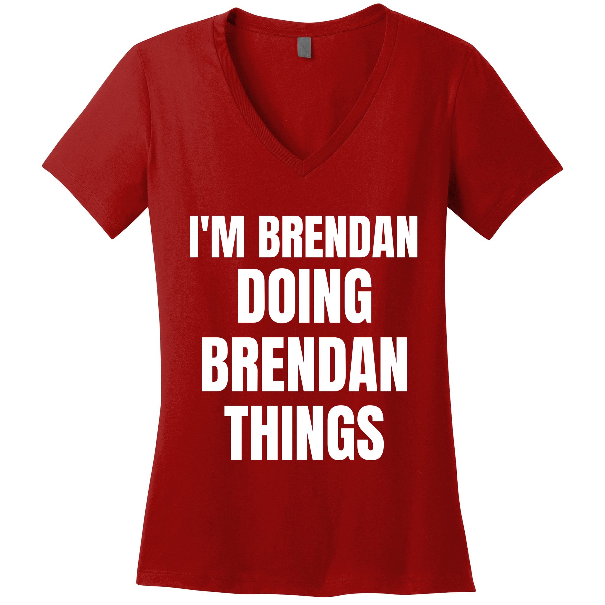 IM Brendan Doing Brendan Things Women's V-Neck T-Shirt
