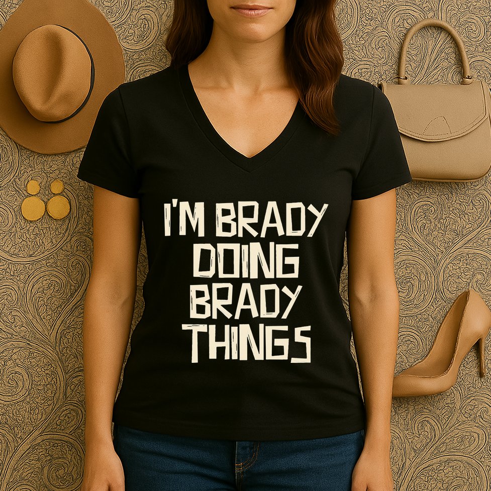 IM Brady Doing Brady Things Women's V-Neck T-Shirt