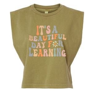 Its Beautiful Day For Learning Retro Teacher Students Women Garment-Dyed Women's Muscle Tee