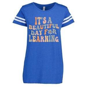 Its Beautiful Day For Learning Retro Teacher Students Women Enza Ladies Jersey Football T-Shirt