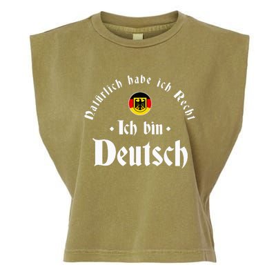 Ich bin Deutsch Funny Germany Roots German Heritage Garment-Dyed Women's Muscle Tee