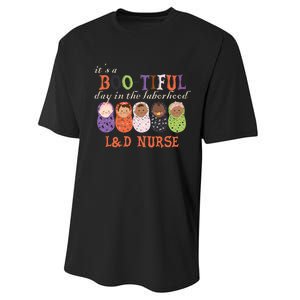 ItS Bootiful Day In The Laborhood L&D Nurse Halloween Performance Sprint T-Shirt