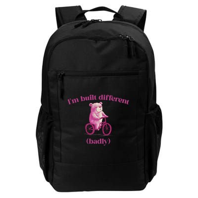 I'm Built Different (BADLY) – Funny Self-Deprecating Meme, Relatable Humor Daily Commute Backpack