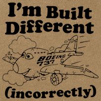 I’M Built Different Incorrectly Boeing 737 Cotton Canvas Backpack