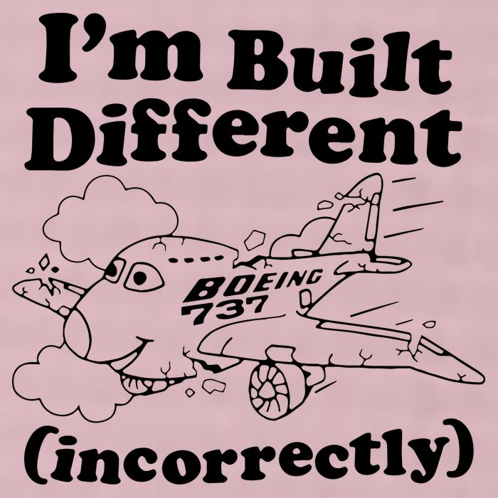 I’M Built Different Incorrectly Boeing 737 25L Jumbo Tote