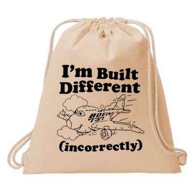 I’M Built Different Incorrectly Boeing 737 Drawstring Bag