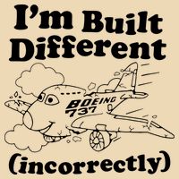 I’M Built Different Incorrectly Boeing 737 Drawstring Bag