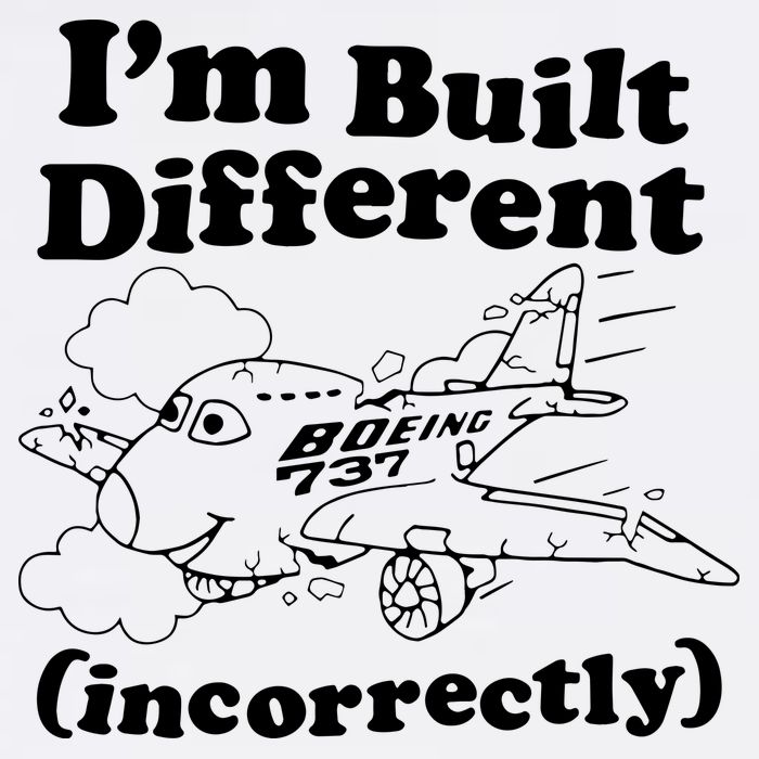I’M Built Different Incorrectly Boeing 737 Flat Bill Trucker Hat