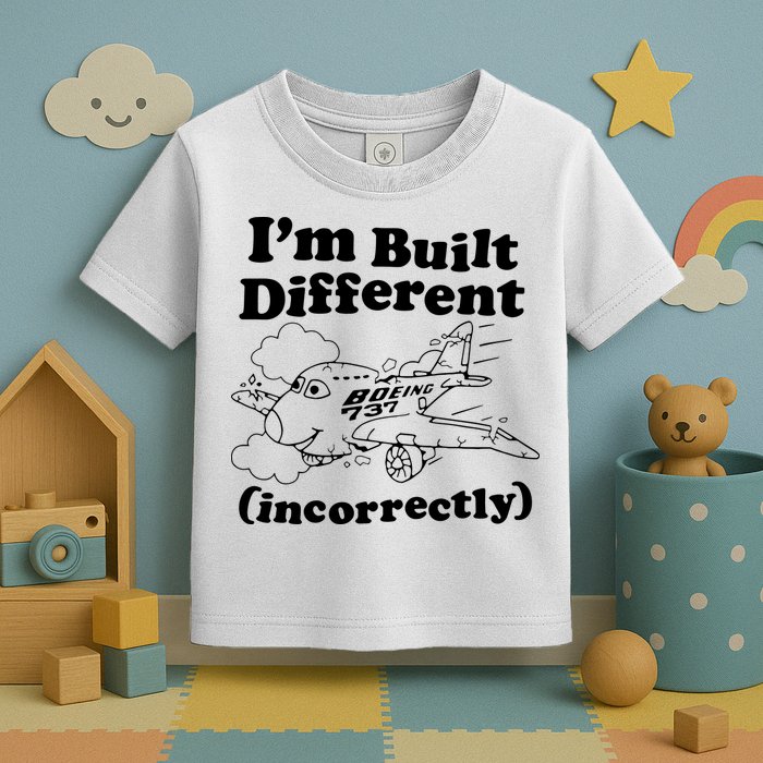 I’M Built Different Incorrectly Boeing 737 Toddler T-Shirt