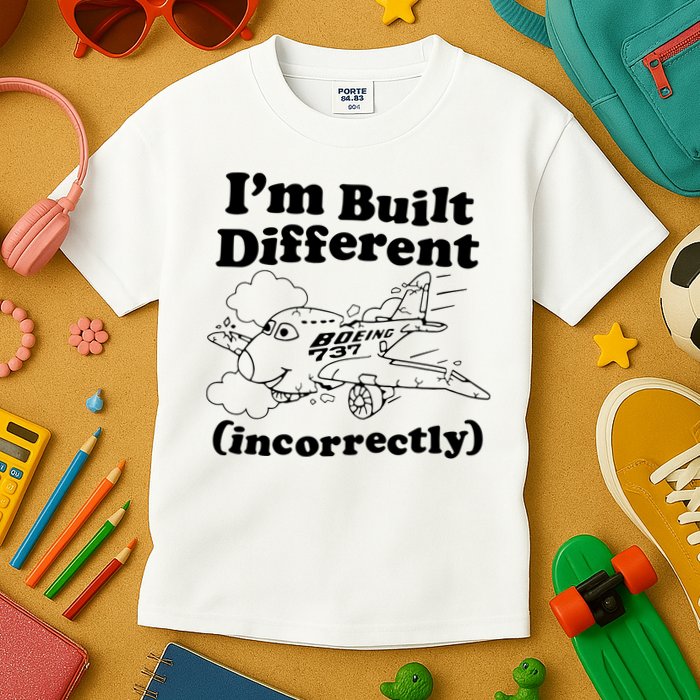 I’M Built Different Incorrectly Boeing 737 Kids T-Shirt