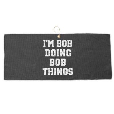 IM Bob Doing Bob Things Christmas Holiday Xmas Joke Large Microfiber Waffle Golf Towel