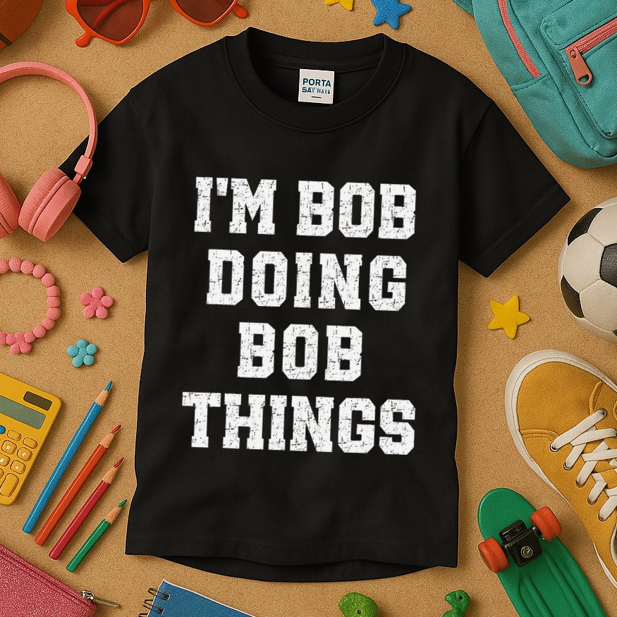 IM Bob Doing Bob Things Christmas Holiday Xmas Joke Kids T-Shirt