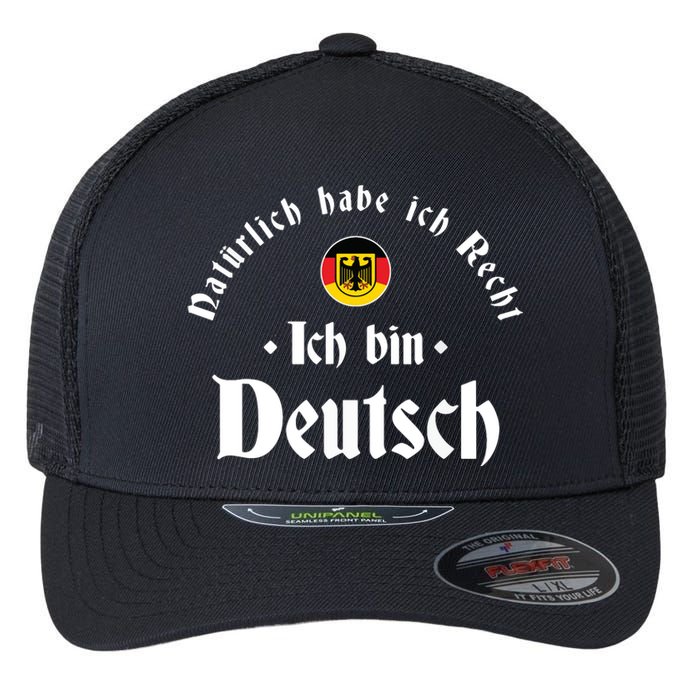 Ich Bin Deutsch Funny Germany Roots German Heritage Flexfit Unipanel Trucker Cap