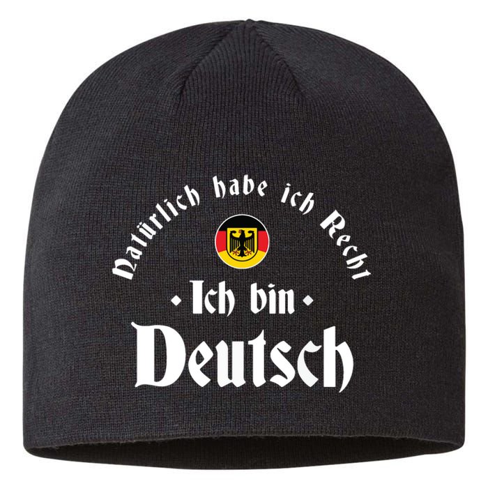 Ich Bin Deutsch Funny Germany Roots German Heritage Sustainable Beanie