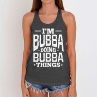 IM Bubba Doing Bubba Things Name Nickname Alias Women's Knotted Racerback Tank