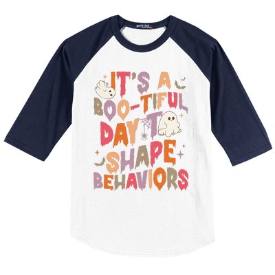 It’S Bootiful Day To Shape Behaviors Halloween Baseball Sleeve Shirt