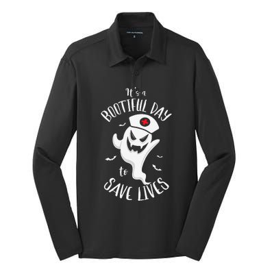 It's Bootfiful Day To Save Lives Halloween Nurses Halloween Silk Touch Performance Long Sleeve Polo