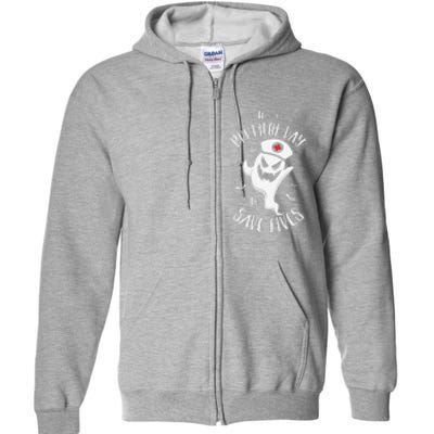 It's Bootfiful Day To Save Lives Halloween Nurses Halloween Full Zip Hoodie