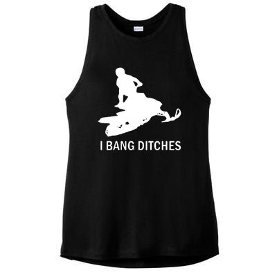 I BANG DITCHES SNOWMOBILE Ladies PosiCharge Tri-Blend Wicking Tank