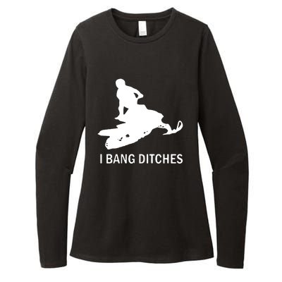 I BANG DITCHES SNOWMOBILE Womens CVC Long Sleeve Shirt