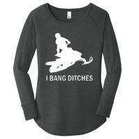 I BANG DITCHES SNOWMOBILE Women's Perfect Tri Tunic Long Sleeve Shirt