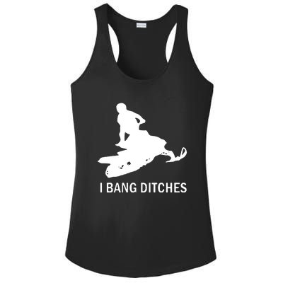 I BANG DITCHES SNOWMOBILE Ladies PosiCharge Competitor Racerback Tank