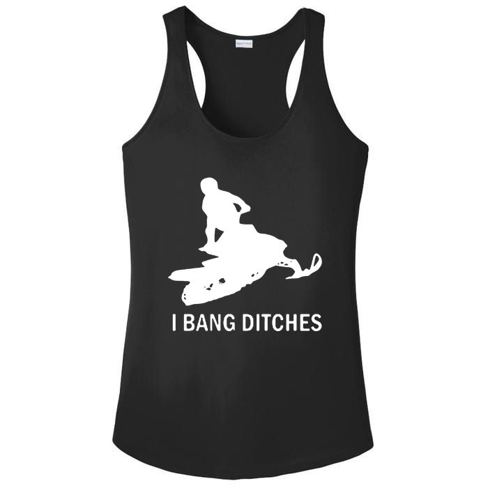 I BANG DITCHES SNOWMOBILE Ladies PosiCharge Competitor Racerback Tank