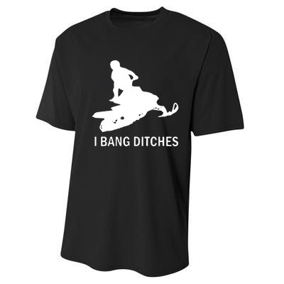 I BANG DITCHES SNOWMOBILE Performance Sprint T-Shirt