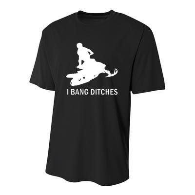 I BANG DITCHES SNOWMOBILE Youth Performance Sprint T-Shirt