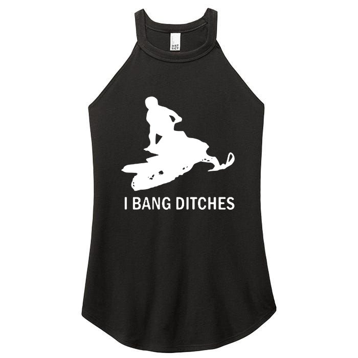 I BANG DITCHES SNOWMOBILE Women's Perfect Tri Rocker Tank