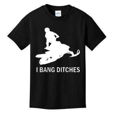 I BANG DITCHES SNOWMOBILE Kids T-Shirt