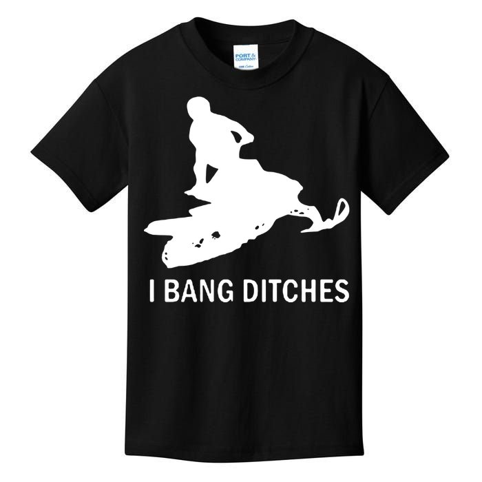 I BANG DITCHES SNOWMOBILE Kids T-Shirt