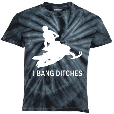 I BANG DITCHES SNOWMOBILE Kids Tie-Dye T-Shirt