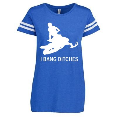 I BANG DITCHES SNOWMOBILE Enza Ladies Jersey Football T-Shirt