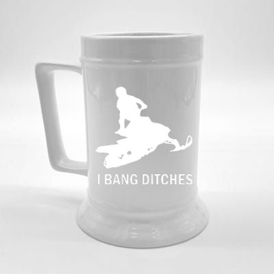 I BANG DITCHES SNOWMOBILE Beer Stein