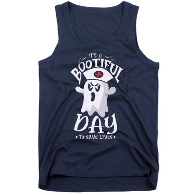 It's Bootiful Day To Save Lives Halloween Nurses Halloween Tank Top