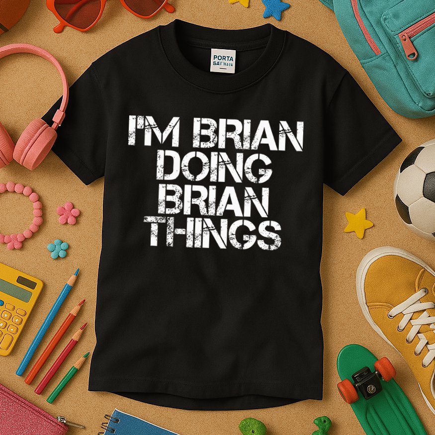 IM Brian Doing Brian Things Funny Christmas Gift Idea Kids T-Shirt