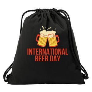 INTERNATIONAL BEER DAY Drawstring Bag