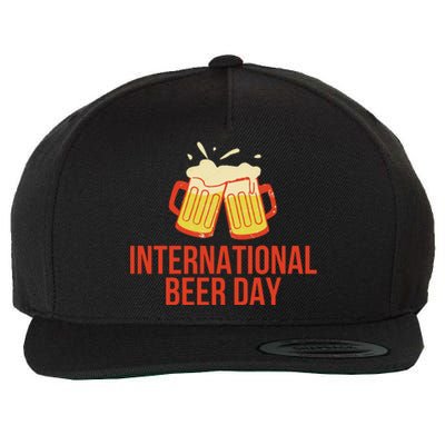 INTERNATIONAL BEER DAY Wool Snapback Cap