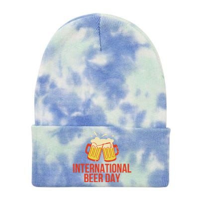 INTERNATIONAL BEER DAY Tie Dye 12in Knit Beanie